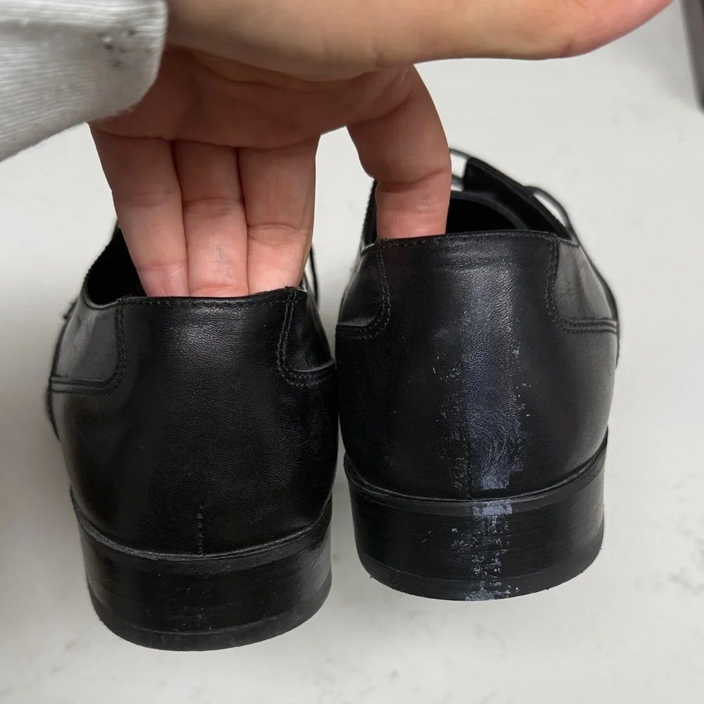 MEMPHIS by Giorgio Selini Black Leather Oxfords